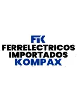a logo for ferreelectricos importados kompax is shown