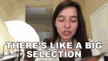 Theres Like A Big Selection That You Can Potentially Choose From Hannah Fawcett GIF - Theres Like A Big Selection That You Can Potentially Choose From Hannah Fawcett Big Choices GIFs