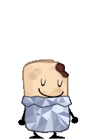 a cartoon drawing of a burrito with arms and legs and a smile on its face