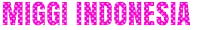 the word indonesia is written in pink letters
