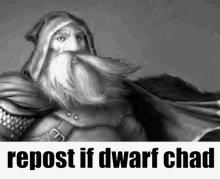 dwarf warcraft chad repost if dwarf chad