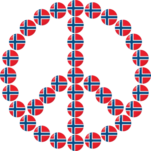 Norway Flag Peace Sign Joypixels Sticker - Norway Flag Peace Sign Peace Sign Joypixels Stickers