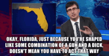 Okay, Florida, Just Because You'Re Shaped Like Some Combo Of A Gun And A Dick GIF - Florida Georgezimmerman Trayvonmartin GIFs