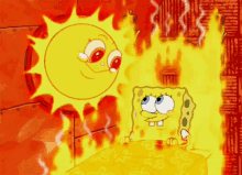 heet zomer sponge bob brand zon