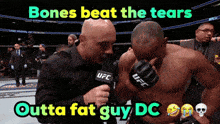 a ufc fighter is being interviewed by a ufc reporter