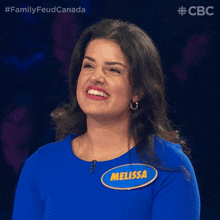 Smile Then Frown Melissa GIF - Smile Then Frown Melissa Family Feud Canada GIFs
