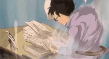 Finishing The Last Bit Of Work Before You'Re Free GIF - Anime Work Homework GIFs