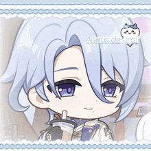 a cartoon character with the name ayato de yro written on the bottom