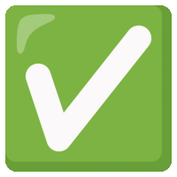 a green square with a white check mark in it