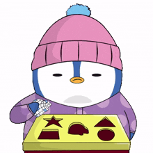 game puzzle kid box penguin