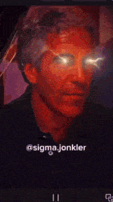 a close up of a man 's face with sigma.jonkler written on the bottom right