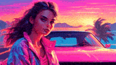 Synthwave Woman GIF - Synthwave Woman 80 GIFs