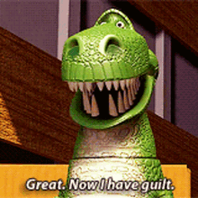 Toy Story Rex GIF - Toy Story Rex Great Now I Have Guilt GIFs