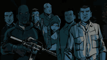 a group of cartoon characters are standing next to each other with the words fake a good wanted on the bottom right