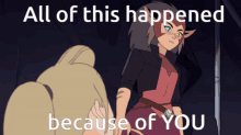 Catra Shera GIF - Catra Shera All Of This Happened Because Of You GIFs
