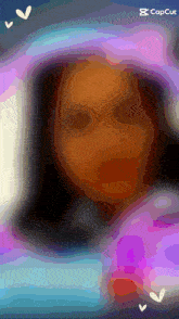a painting of a woman 's face with the words capcut below it