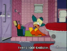 cleaning tired good enough krusty the simpsons