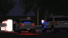 a sheriff 's car is parked next to a community patrol car
