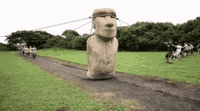 stoned statue