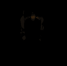 a drawing of a knight with a hood and a shield with the letter n on it