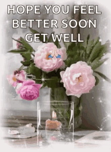 Flowers Hope You Feel Better GIF - Flowers Hope You Feel Better Get Well Soon GIFs