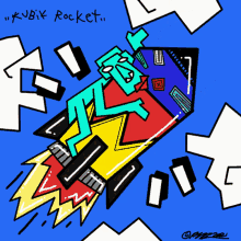 Rocket Kubik GIF - Rocket Kubik Akakubik GIFs