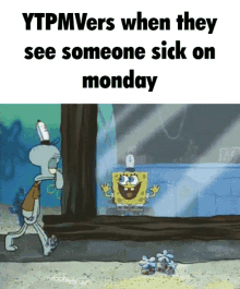 Ytpmv Sick On Monday GIF - Ytpmv Sick On Monday Spongebob GIFs
