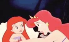 Bom Dia Filha / Ariel / Princesa / Pequena Sereia / Mãe GIF