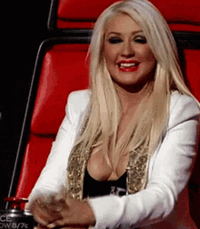 The Voice Us Christina Aguilera GIF - The Voice Us Christina Aguilera Smile GIFs
