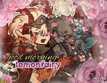 a picture of a couple with the words good morning lemonfairy on it