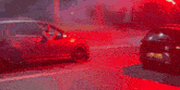 a car with a license plate that starts with the letter c