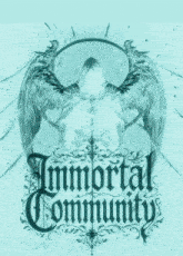 a poster for the immortal community shows a grim reaper with wings