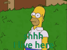 I Live Here Homer Simpson GIF