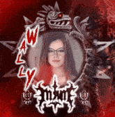 a picture of a woman in a frame with the words " all ly "