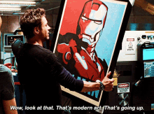 Iron Man Tony Stark GIF - Iron Man Tony Stark Wow Look At That GIFs