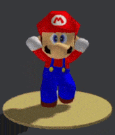 Super Mario Mario 64 GIF - Super Mario Mario 64 Emote GIFs