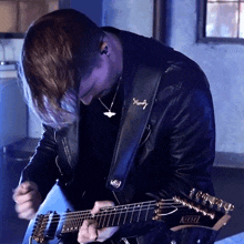 Strumming The Guitar Cole Rolland GIF - Strumming The Guitar Cole Rolland Performing GIFs