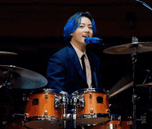 Jungkook Blue GIF - Jungkook Blue Drum GIFs