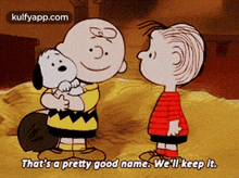 a cartoon of snoopy , charlie brown , and linus from peanuts
