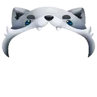 a cartoon drawing of a wolf 's head with a white background