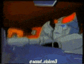 a cartoon of a robot with the name saud vision3 on the bottom right