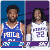a philadelphia basketball player and a kings player