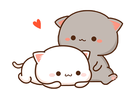 Cat Cuddle Sticker - Cat Cuddle Snuggle Stickers