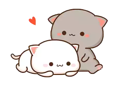Cat Cuddle Sticker - Cat Cuddle Snuggle Stickers