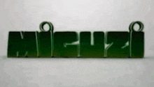 the word mizui is written in green on a white surface
