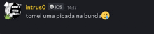 a screenshot of a text message from intruso ios 14:17