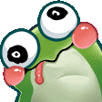 Discord Frog Sticker - Discord Frog Shy Emoji Stickers