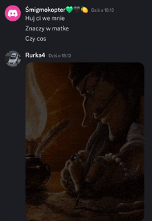 a screenshot of a conversation between rurka4 and smugmocopter