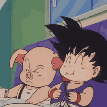 Kid Goku Eating GIF