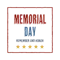 memorial day remember and honor with five stars